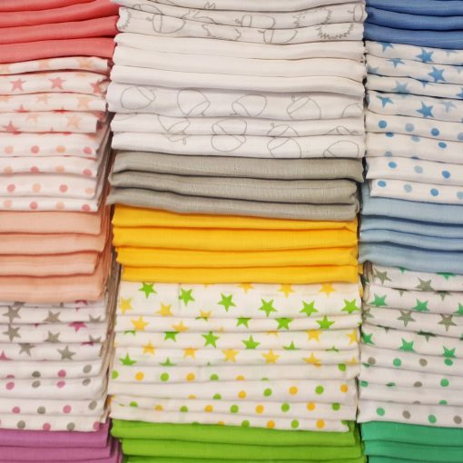 MuslinZ Cotton Muslin Squares in a variety of colours and patterns